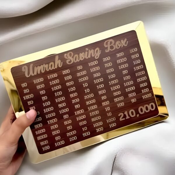 Umrah Saving Box – Premium Wooden Money Box for Umrah Savings - Image 4